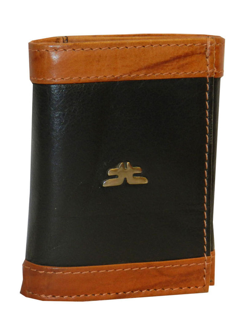 Designer Trifold Wallet Black/Brown