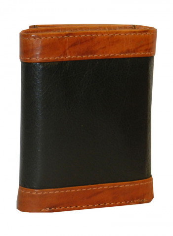 Designer Trifold Wallet Black/Brown