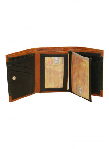 Designer Trifold Wallet Black/Brown