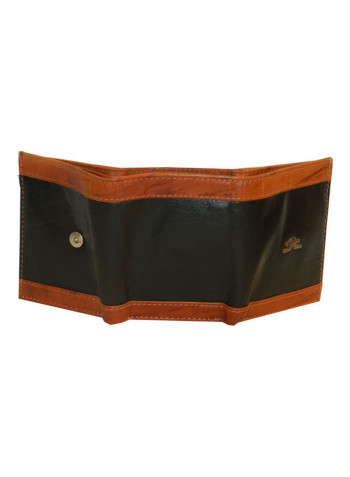 Designer Trifold Wallet Black/Brown
