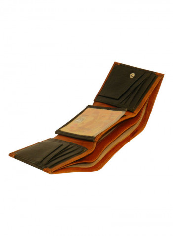 Designer Trifold Wallet Black/Brown