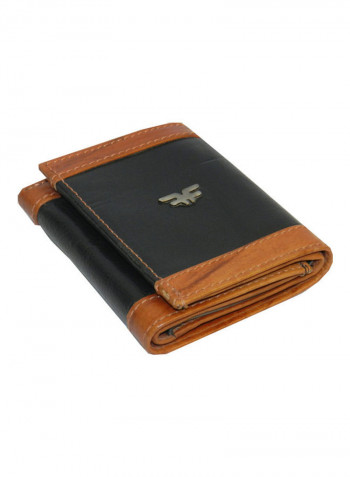 Designer Trifold Wallet Black/Brown