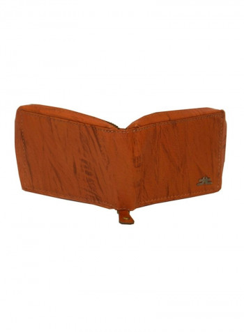 Genuine Designer Wallet With All Leather Zipper For More Secure Rust