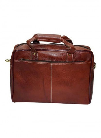 Leather Bag Fits 15.6 Inches Laptop Brown