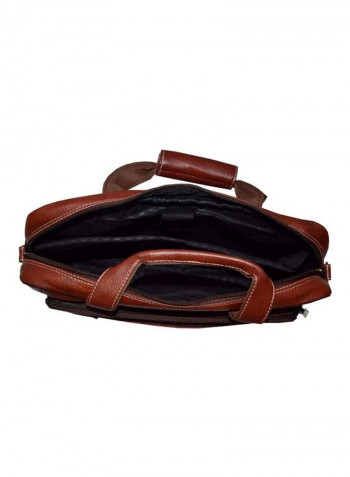 Leather Bag Fits 15.6 Inches Laptop Brown