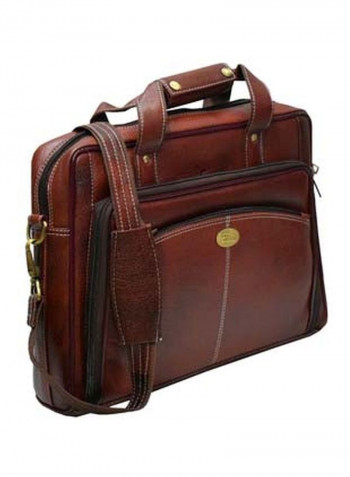 Leather Bag Fits 15.6 Inches Laptop Brown
