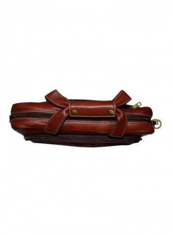 Leather Bag Fits 15.6 Inches Laptop Brown
