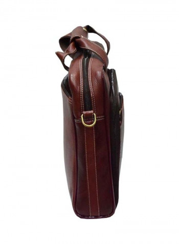 Leather Bag Fits 15.6 Inches Laptop Brown