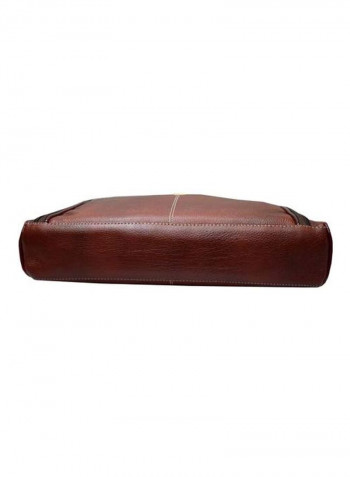 Leather Bag Fits 15.6 Inches Laptop Brown