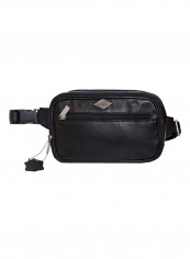 Zipper Closure Waistpack Black