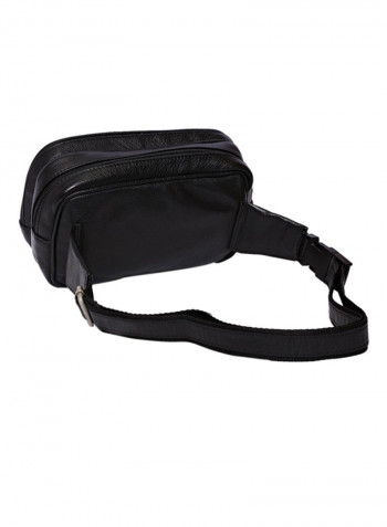 Zipper Closure Waistpack Black
