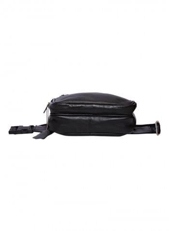 Zipper Closure Waistpack Black