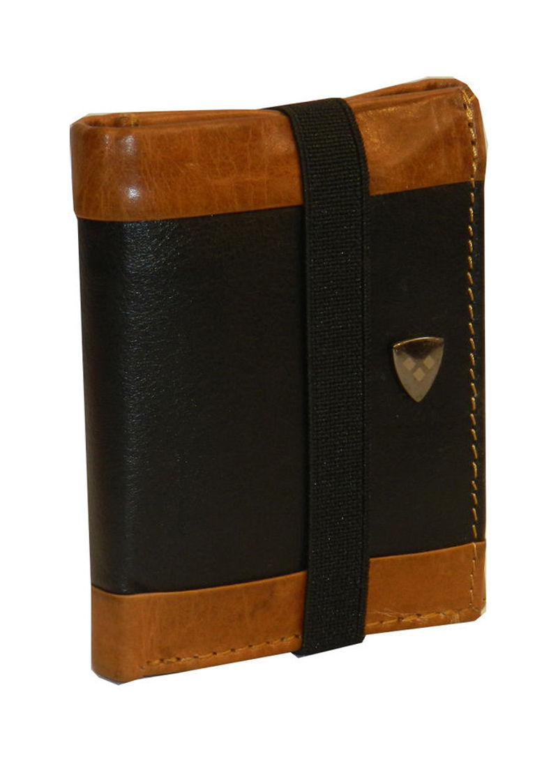Designer Trifold Wallet Black/Brown