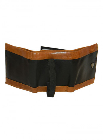 Designer Trifold Wallet Black/Brown