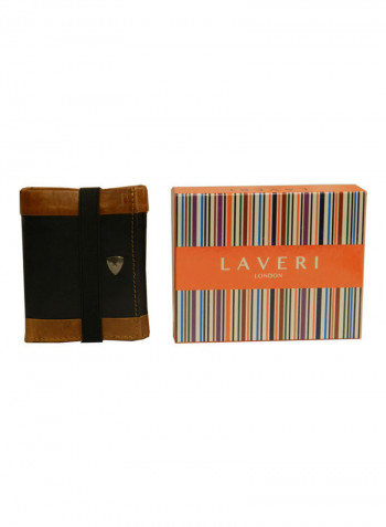 Designer Trifold Wallet Black/Brown