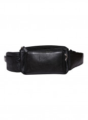 Zipper Closure Waistpack Black