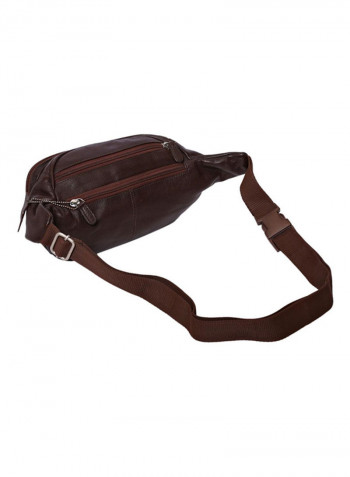Zipper Closure Waistpack Brown