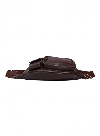 Zipper Closure Waistpack Brown
