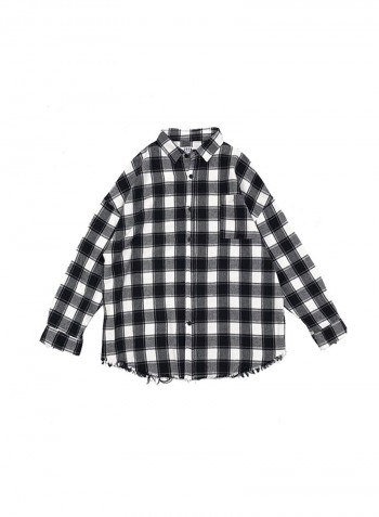 Check Printed Casual Shirt White/Black/Grey