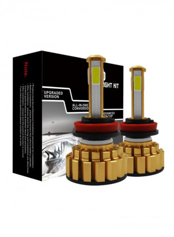 2-Piece H8/H9/H11 Car LED Headlight Bulb