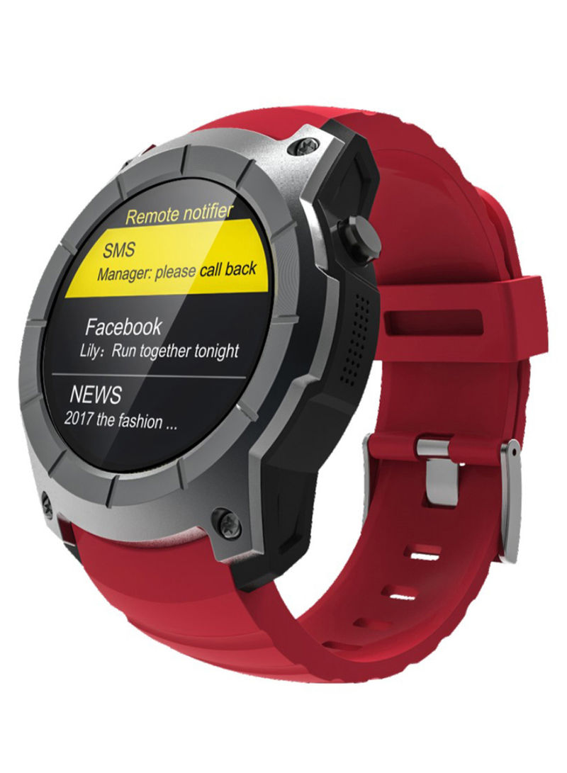 Sport Wristband Heart-Rate Smartwatch Red