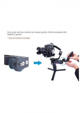 Gimbal Stabilizer Versatile Handle Hand Grip Extension Rod Holder Black