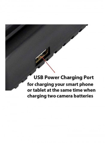 2-In-1 LCD Digital Camera Battery Charger For Sony FW50 Black