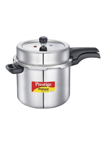 Deluxe Alpha Pressure Cooker Silver/Black 10L