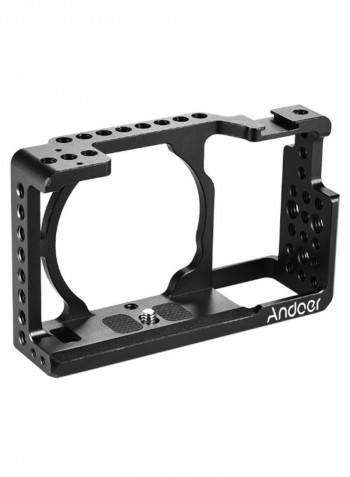 Protective Video Camera Stabilizer Cage With Top Handle Black