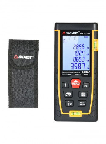 LCD Handheld Digital Laser Rangefinder With Case Black/Orange 16x5x8.6centimeter