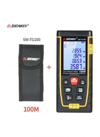 LCD Handheld Digital Laser Rangefinder With Case Black/Orange 16x5x8.6centimeter