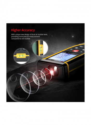 LCD Handheld Digital Laser Rangefinder With Case Black/Orange 16x5x8.6centimeter