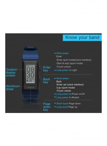 230 mAh S909 Bluetooth Smartwatch Blue/Black