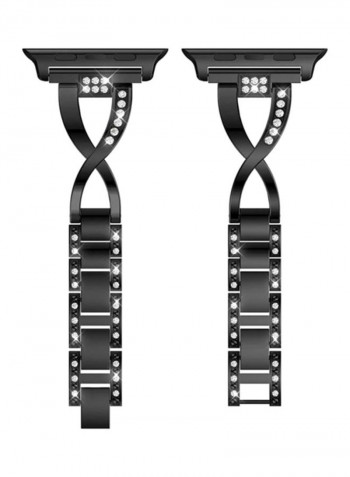 Replacement Band For Apple Watch Series 1/2/3/4 42mm 42millimeter Black