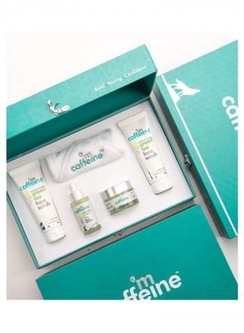Set of 4 Green Tea Quick Face Detox Kit 290مل