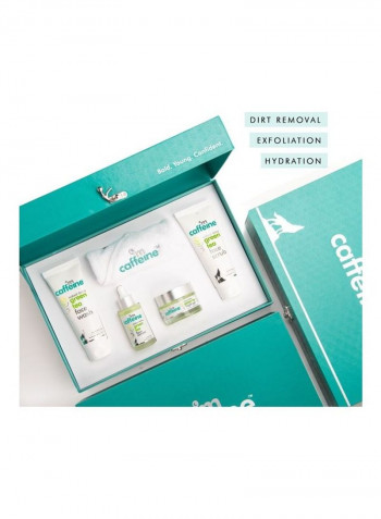 Set of 4 Green Tea Quick Face Detox Kit 290مل