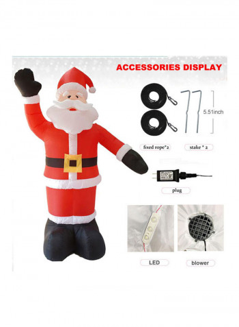 Inflatable Waving Santa Claus  For Yard Decorationg Multicolour