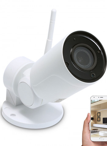 6-Piece 1080P HD Bullet WIFI Surveillance Camera Set White/Black 0.62kg