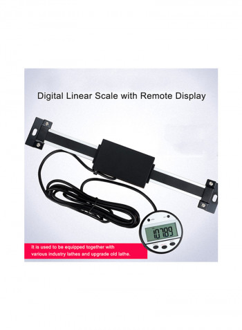 Multi-Functional Digital Readout Linear Scale With Remote Black 76.50X4.00X7.00centimeter