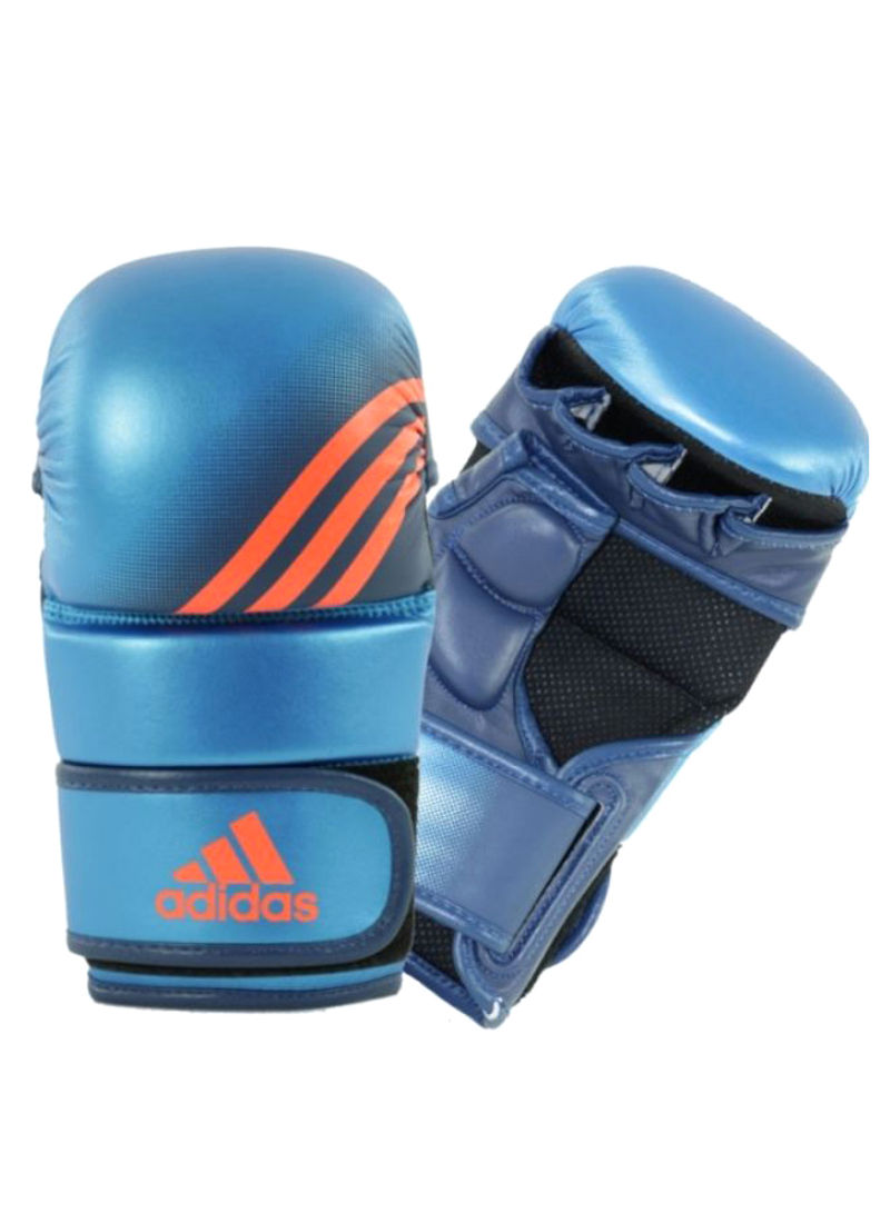 Pair Of Speed MMA Sparring Gloves Solar Blue/Black S