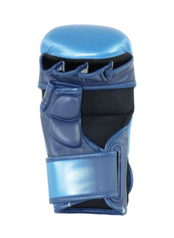 Pair Of Speed MMA Sparring Gloves Solar Blue/Black S