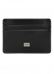Infinity Leather Card Holder Black