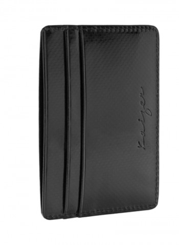 Infinity Leather Card Holder Black