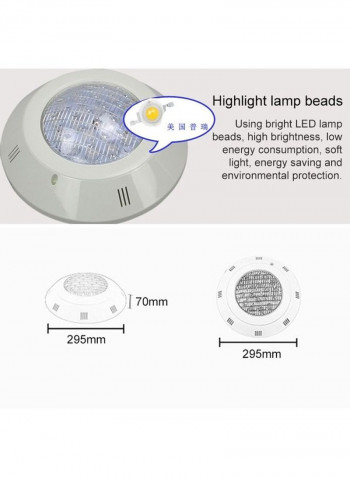 LED Underwater Light Multicolour 31x31x8centimeter