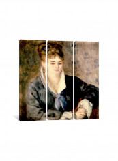 3-Piece Canvas Print Woman In Black Wall Art Multicolour 100 x 100 x 3.5centimeter