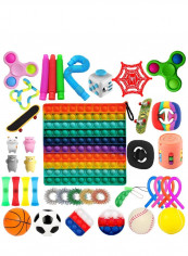 39-Piece Push Pop Bubble Fidget Toy Set Stress Anxiety Relief of Adhd for Adults and Kids