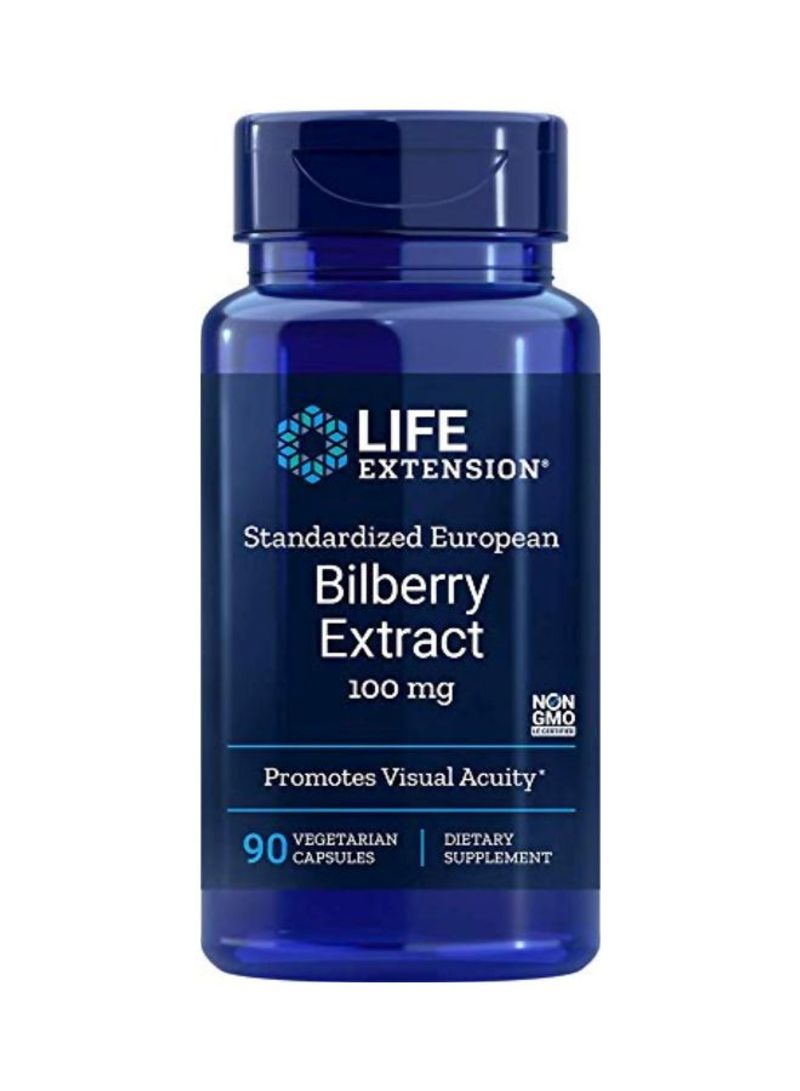 Bilberry Extract Dietary Supplement 100mg - 90 Tablets