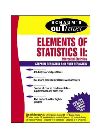 Schaum's Outline Of Elements Of Statistics II: Inferential Statistics Paperback