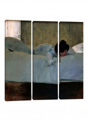 3-Piece Canvas Print Laziness 2 Wall Art Multicolour 100 x 100 x 3.5centimeter