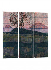 3-Piece Canvas Print Setting Sun Wall Art Multicolour 100 x 100 x 3.5centimeter